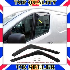 Window Visor Wind Deflector with clips For RENAULT TRAFIC III 2014 ONWARDS