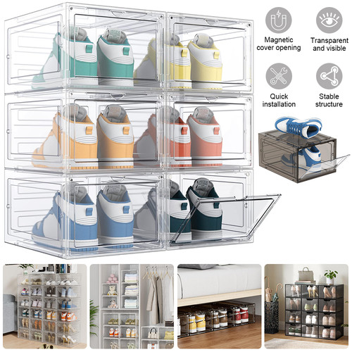 6pcs shoe box storage case - box,