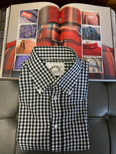 Brutus Trimfit 2 tone black & white gingham shirt small medium mod suedehead