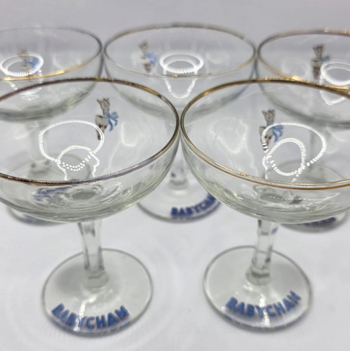 Vintage babycham glasses 1950s - vintage,