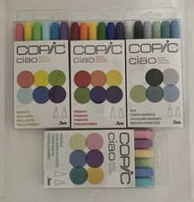 Copic Ciao Markers Set Of Four Pastel , Primary , Brights And Sea New Unused