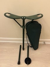 LINDEN SUPASEAT Adjustable Dual Seated Shooting Stick Green Hiking Walking VGC