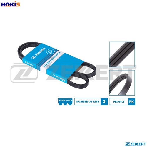 Vribbed belt 3pk850 for - belt, kr-3pk850