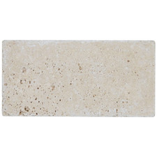 Sample of Premium Tumbled Light Travertine Wall & Floor Tile 7.5cm x 15 cm