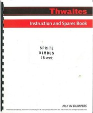 THWAITES DUMPER - SPRITE & NIMBUS 15cwt PARTS MANUAL