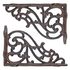 2 Small Shelf Brackets Scrolls