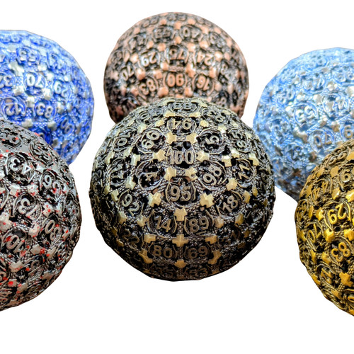 D100 dice percentile - d100, one