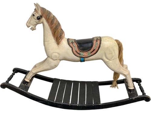 Antique wooden rocking horse - wooden,