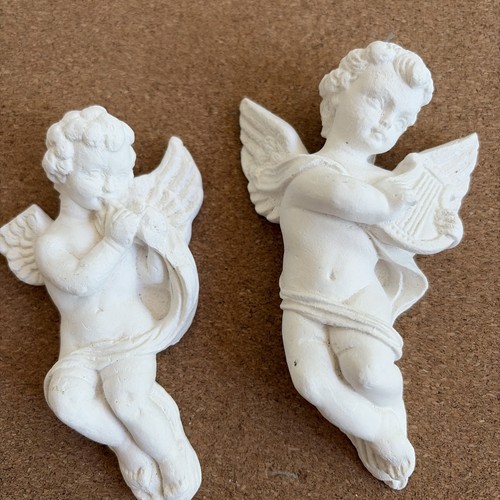 Plaster cast cherubs - cherubs, 5”