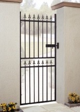 WROUGHT IRON METAL GARDEN SIDE GATE Castle Tall 2ft6”-3ft4"