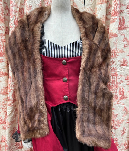 Vintage 1950s real fur stole - vintage,