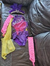 Purple Pink And Yellow Freestyle Dancing Costume Age 12 to 12 Years 