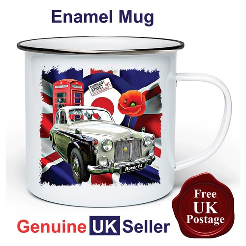 Rover mug 11oz enamel - rover, mug,11oz