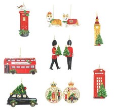 Gisela Graham London Christmas Tree Decorations Landmarks Taxi Bus Beefeater ++