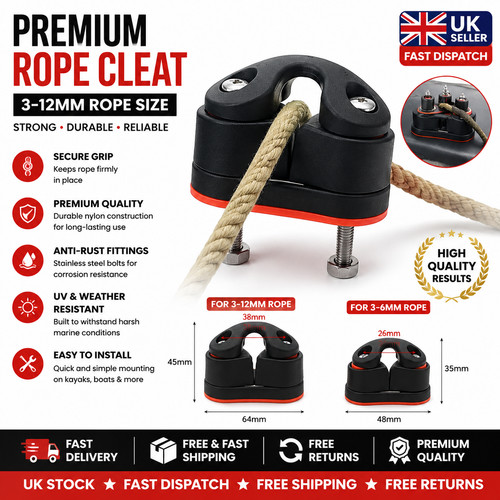 Cam cleat rope - cleat, ball