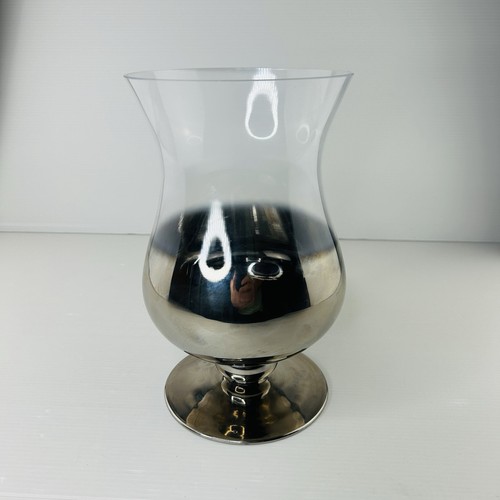 Large glass hurricane candle - glass,
