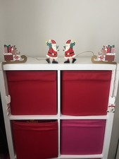 Santa clause and sleigh - and,