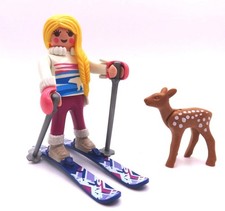 Playmobil Winter Ski Lady Skis / Family Fun Snow Sport 9281 Skiing Figure