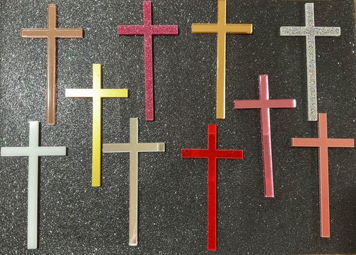 Cross charm various coloured - cross,