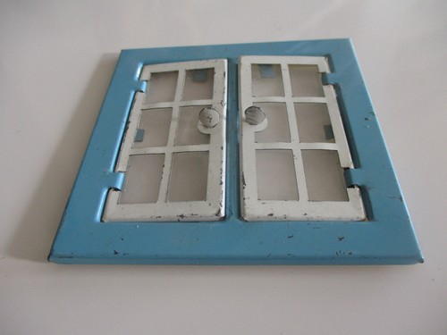Vintage tin dolls house window - vintage,