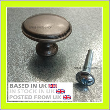 IKEA LIATORP KNOB ANTIQUE PEWTER STYLE & SCREW  ORIGINAL PARTS  113283 & 100413