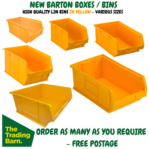 Yellow plastic parts lin - yellow, bins