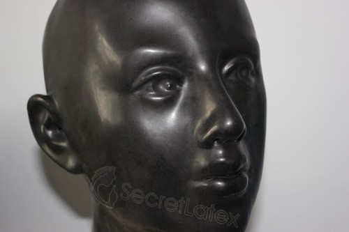 Black latex rubber hood - latex,