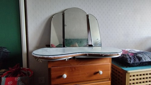 Vintage kidney shaped dressing