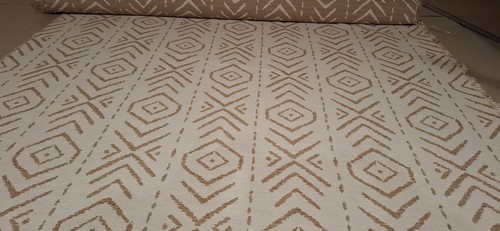 Cream and beige ikat design - beige,