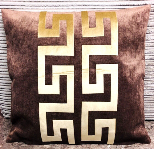 Greek border key brown gold - brown,