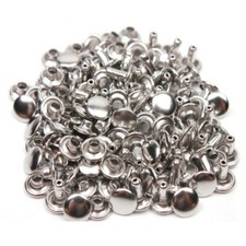 Silver Double Cap Rivets Studs