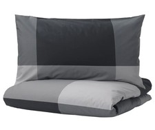 Ikea Brunkrissla 200x200 Double duvet set 2 pillowcase Cotton Mens bedroom boys