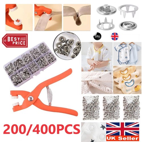 200 400pc snap fasteners kit - fasteners,