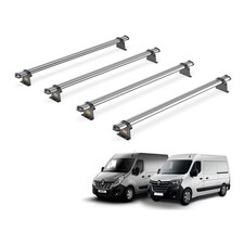 Renault Master Roof Rack for 2010+ 4x Steel Roof Bars Van Guard Ultibar Trade