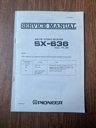 Original pioneer 636 - pioneer, sx-636