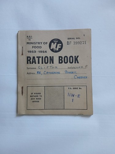 Ration book ministry - book, food