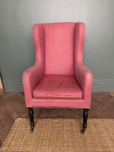 Antique high wing back arm - antique,