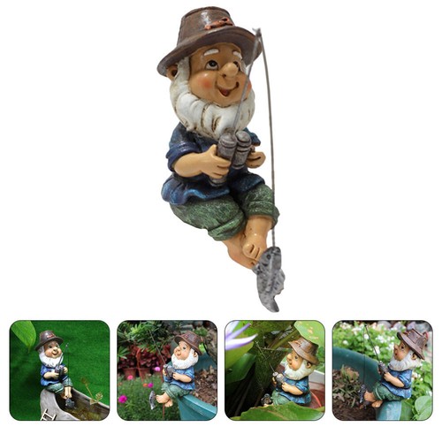 Resin water pond gnome - resin,
