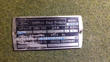 VINTAGE FORD MARINE ENGINE USA INDUSTRIAL POWER PRODUCTS EMBLEMS