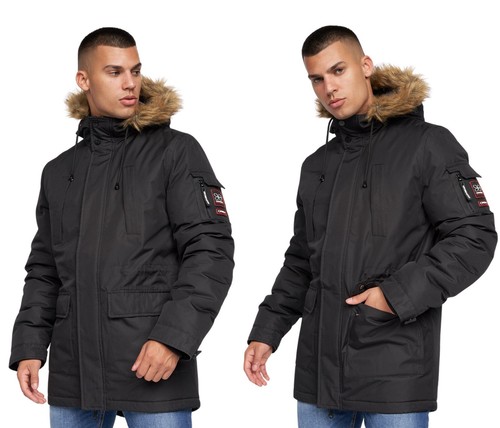 Crosshatch mens padded parka - crosshatch,