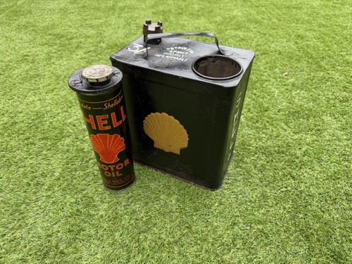 Vintage shell duo - shell, petrol/oil