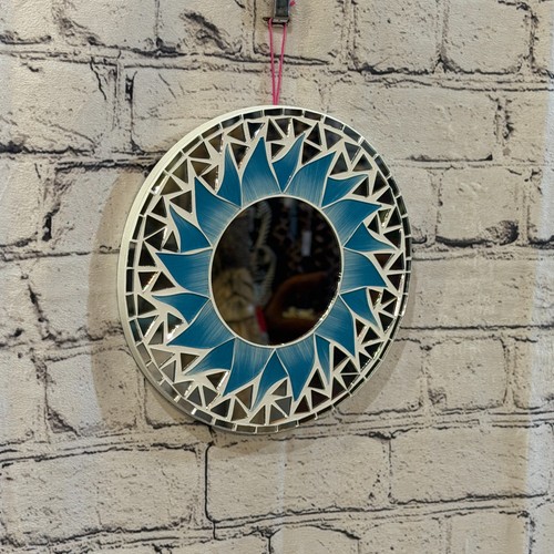 Turquoise blue sun flame - blue,
