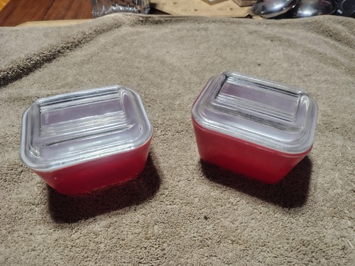 Vintage red pyrex 501c - vintage,