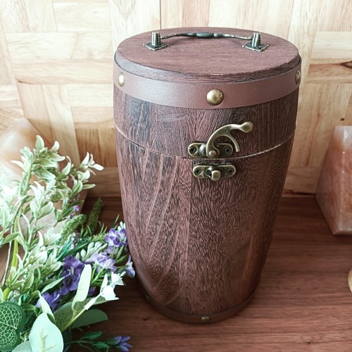 Wooden tea canister caddy - wooden,