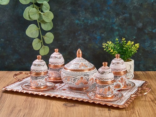 Copper coffee serving - copper,