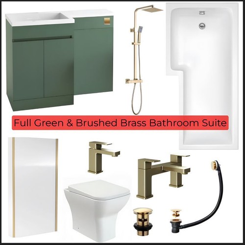 Full bathroom suite green - full, l