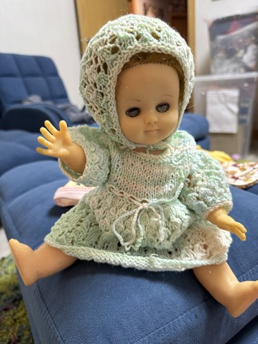 Vintage rosebud rubber - doll, 12