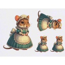 4 x 'Dormouse Kitchen Maid'