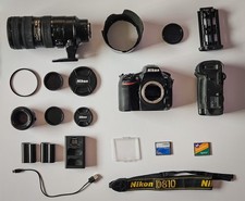 Nikon D810 Full Frame DSLR + 50mm f1.8 + 70-200mm f2.8 VR II Lens Kit + Grip + C