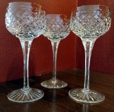SET OF THREE STUART CRYSTAL HOCK GLASSES
